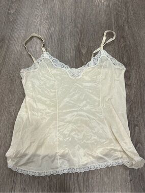 Vintage Ivory Lace Trim Camisole